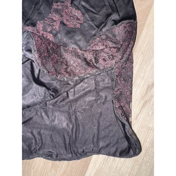 Vintage Black & Red Lace Slip Dress - Picture 5 of 7